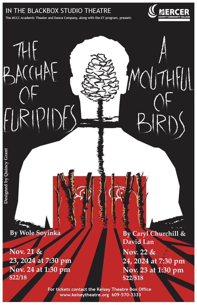 Poster Bacchae and Mouthful of Birds